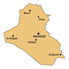 Map of iraq