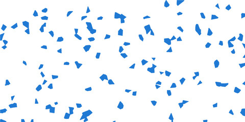Abstract Festive Blue party pops decoration, grunge, splatter, rectangle & confetti background. Confetti texture for holiday, postcard, poster, website, carnival, birthday, children's parties.