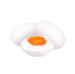 Salted egg isolated on white background