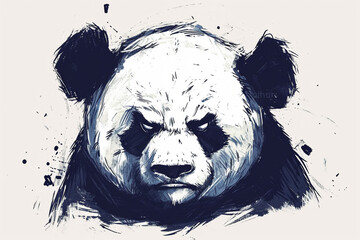 drawing panda stroke style