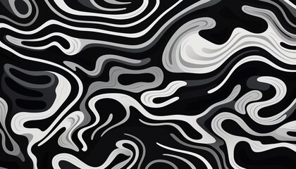 Obraz premium A wavy black texture or pattern