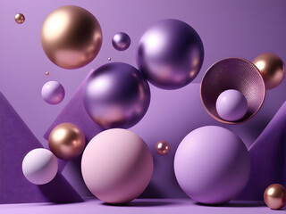 3d render of a balloons, generative ai