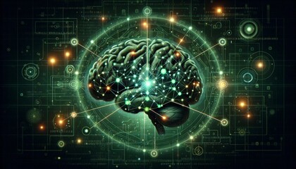 Obraz premium Artificail Intelligence 人工知能