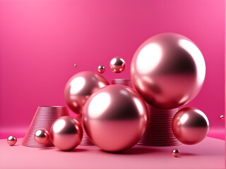abstract 3d sphere, generative ai