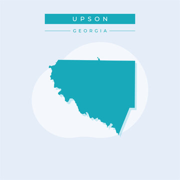 Vector illustration vector of Upson map Georgia
