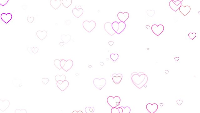 Hearts particle on white background for valentines day.