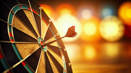 Darts in the Center of a Target - obrazy, fototapety, plakaty