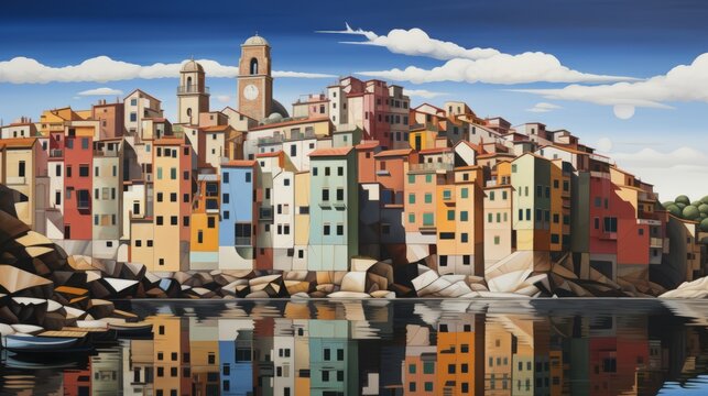 Scenic beauty: a captivating landscape of gerona in golden hour