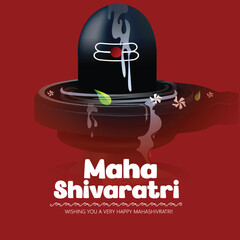 Maha Shivratri, Lord Shiva with shiv ling, a Hindu festival celebrated of lord shiva night,for Shivaratri