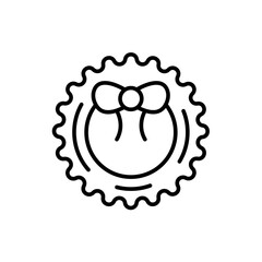 Wreaths outline icons, minimalist vector illustration ,simple transparent graphic element .Isolated on white background