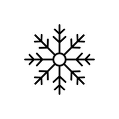 Fototapeta na wymiar Snowflake outline icons, minimalist vector illustration ,simple transparent graphic element .Isolated on white background