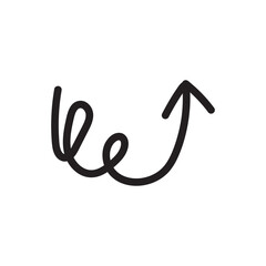 spiral arrow doodle line for decoration