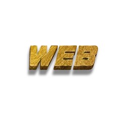 3D Web text with golden effect