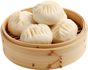 투명한 배경 위에 찐만두