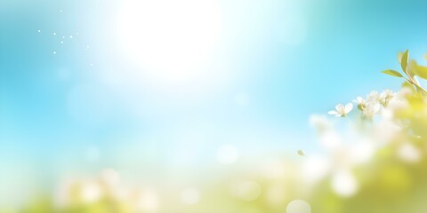 Obraz premium Spring Blossoms Blooming Under the Clear Blue Sky