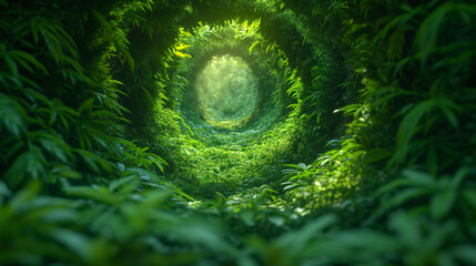 
"Dreamscape Descent: The Rabbit Hole Illusion"