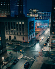 Night view of downtown Buffalo, New York