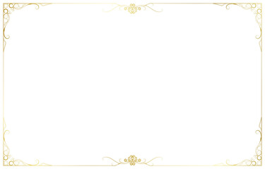 Golden message box, Thai pattern, chat, lecture area Free space for text