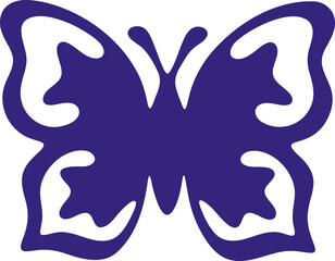 Butterfly silhouette logo vector illustration. Butterfly symbol shape decorative design elements