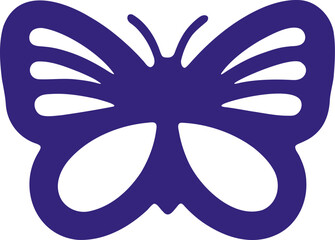 Butterfly silhouette logo vector illustration. Butterfly symbol shape decorative design elements