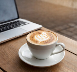 coffee and laptop