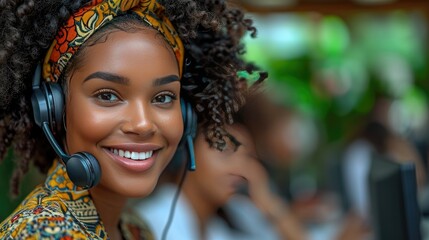 call center customer service representatives with headset taking phone calls