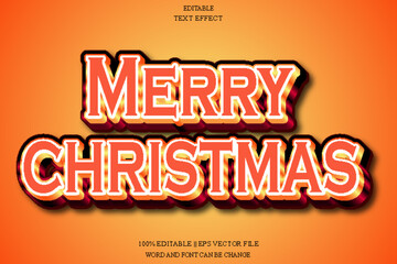 Merry Christmas Editable Text Effect Emboss Gradient Style