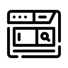 search engine line icon