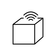 Wireless box outline icons, minimalist vector illustration ,simple transparent graphic element .Isolated on white background