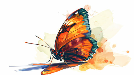 Watercolor Painting of a Butterfly