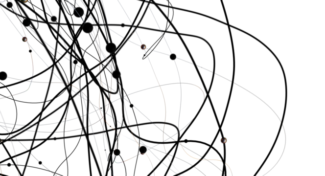 Futuristic geometric double data flow background with connecting dots and lines. Abstract digital
