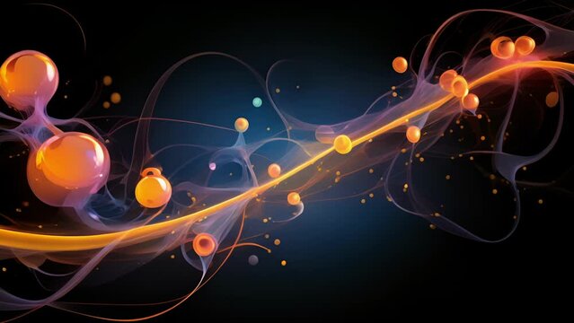 An abstract portrayal of the umbilical cord as a lifeline, incorporating elements of nourishment and connection.