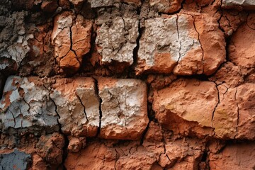 Cracked clay. Clay texture, close-up. Background