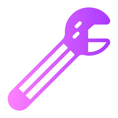 adjustable wrench gradient icon