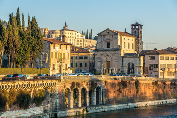 View of Verona and the Adige river, Italy