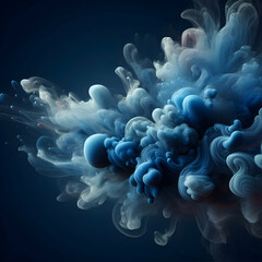 Fluid Liquid Blue Smoke Background