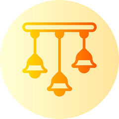 ceiling lamp gradient icon