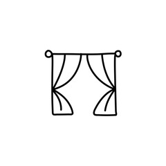 hand drawn curtain