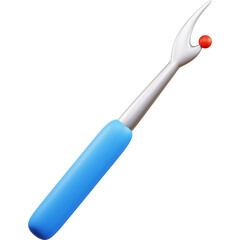 PNG 3D Seam Ripper icon isolated on a white background 