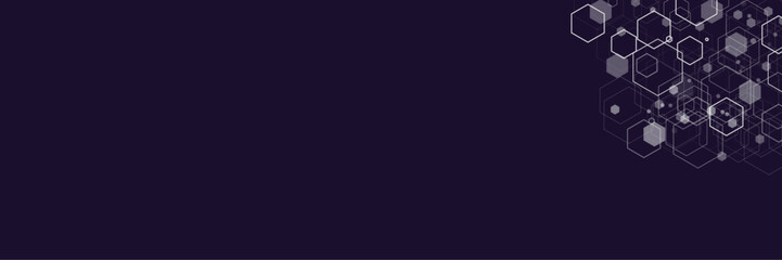 Vectors Digital technology and science background. Technology background with geometric hexagon concept.