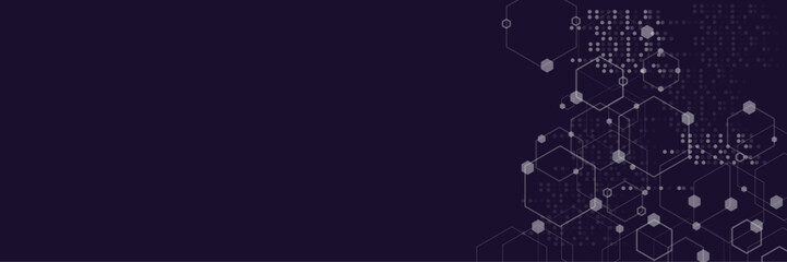 Vectors Digital technology and science background. Technology background with geometric hexagon concept.