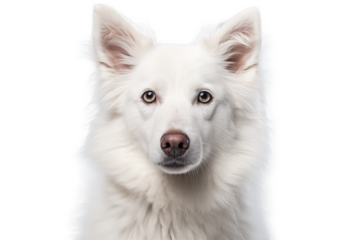 white dog on a transparent background