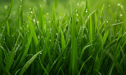 Fototapeta na wymiar green grass background, Generative AI 