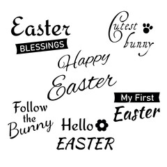 set of inscriptions for Easter day