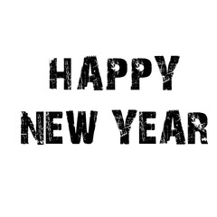 Happy new year text on white background