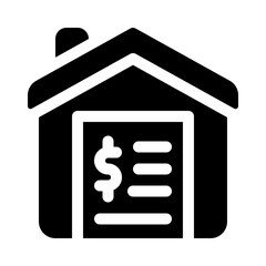 mortgage loan glyph icon