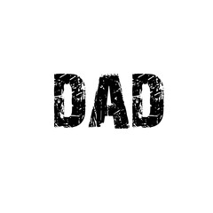 Dad text on white background