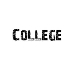 College text on white background
