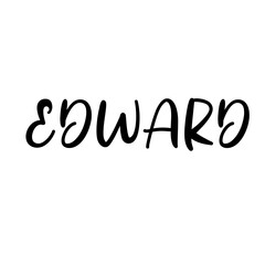 Edward name text on white background