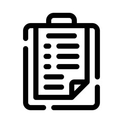 Fototapeta premium clipboard line icon
